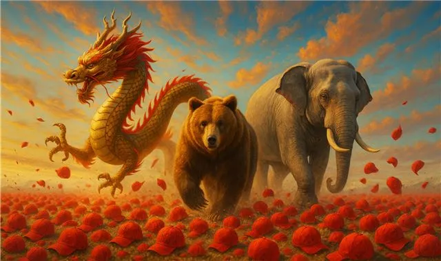 ««Здравствуйте, Трамп!» Китайский дракон и американский слон объединились в мощную русскую тройку»